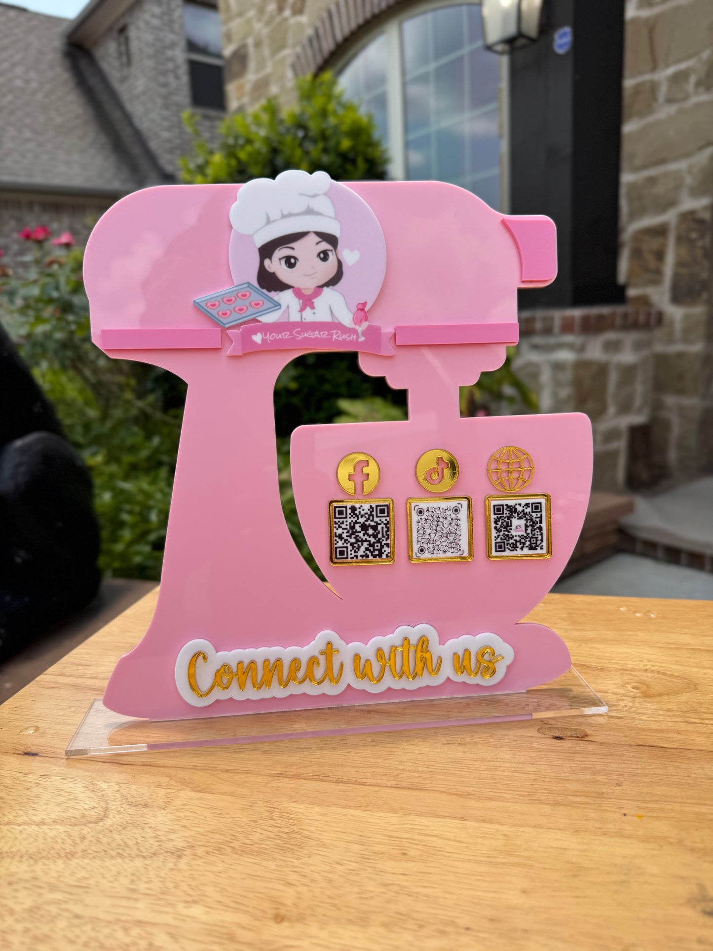 Baker Stand Mixer QR Code Stand