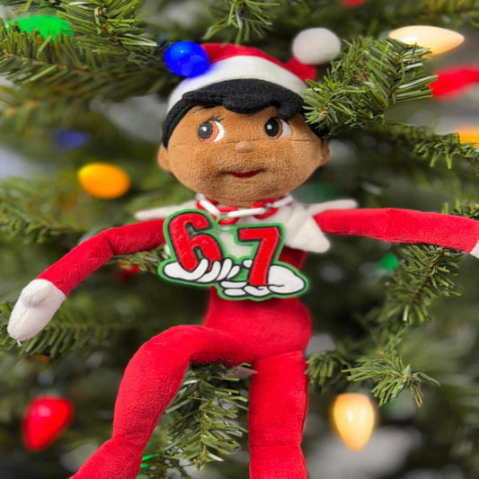 6,7 Elf On the Shelf  Necklace