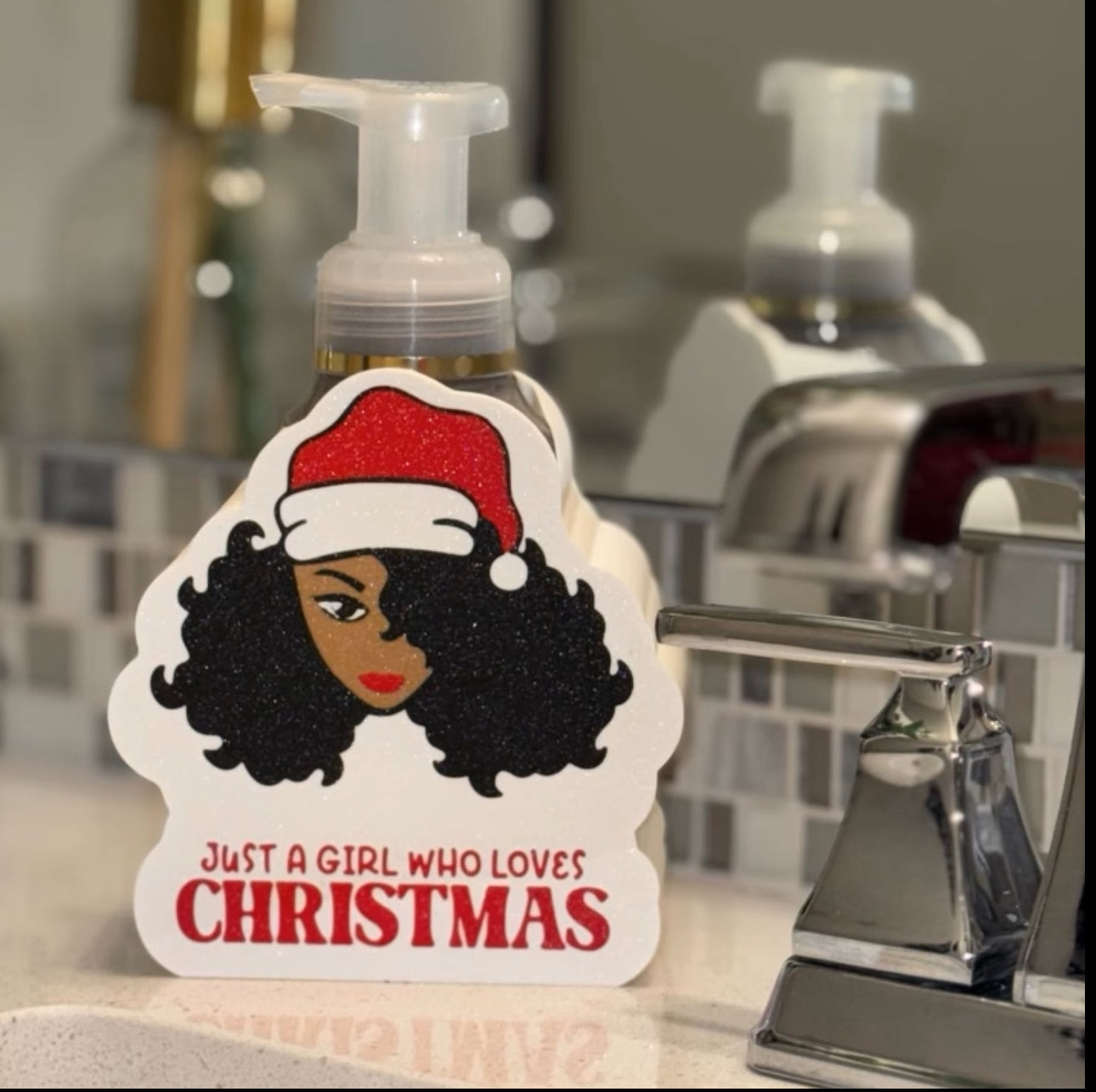Just A Girl Who Loves Christmas BBW Soap Holder