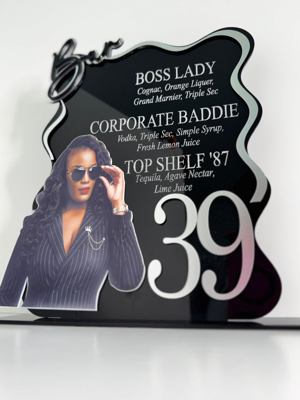 Acrylic Bar Menu