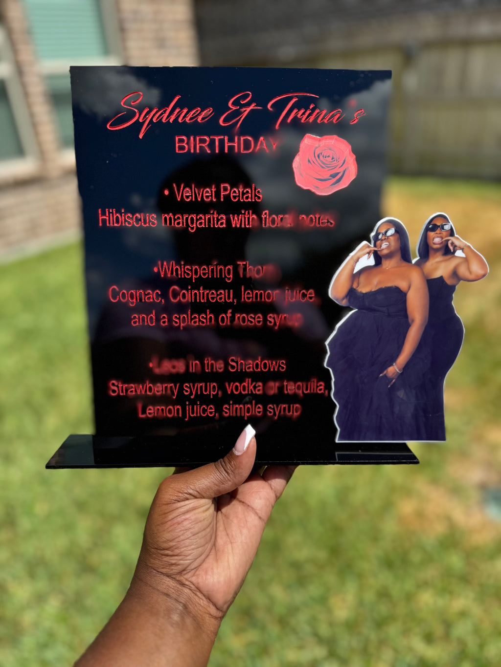 Acrylic Bar Menu