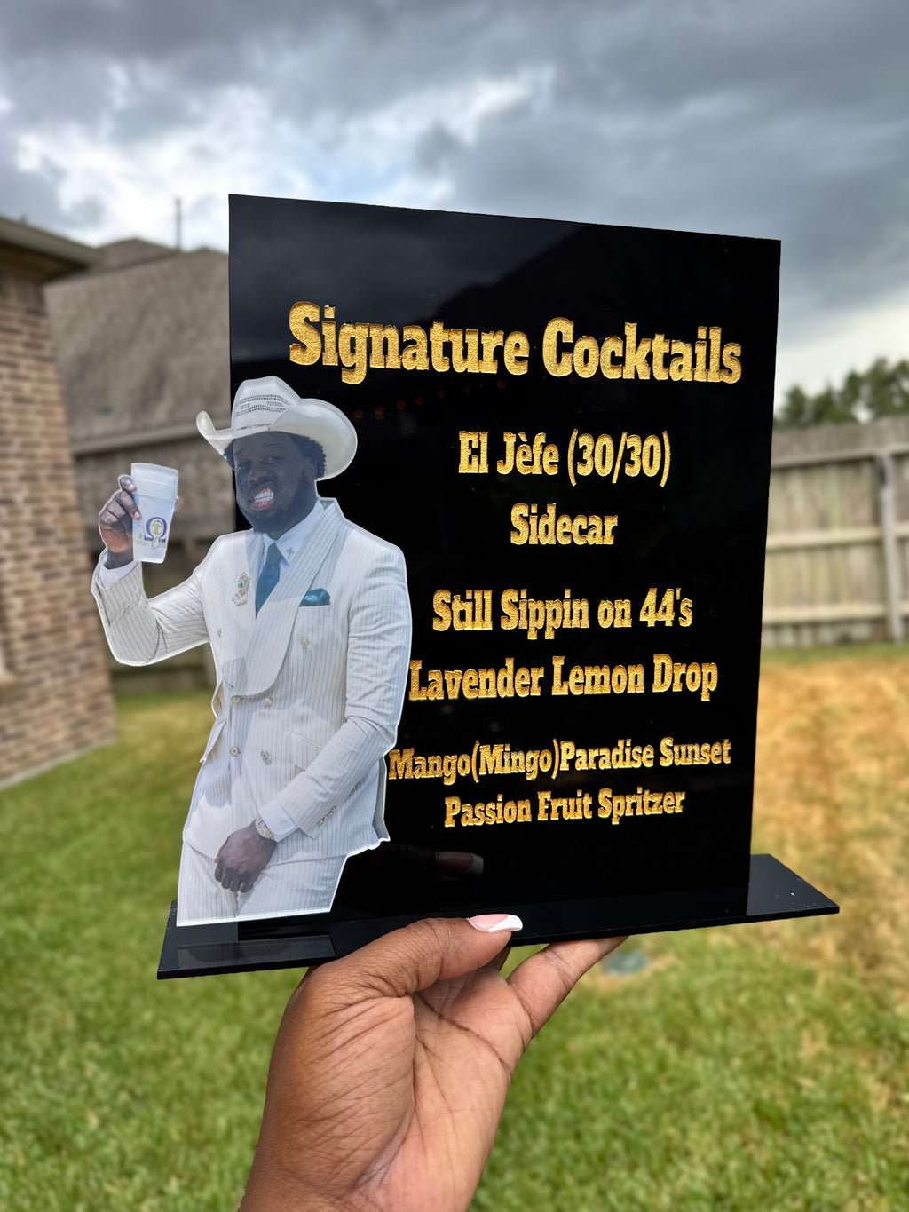 Acrylic Bar Menu