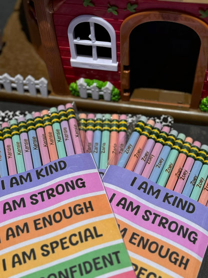 Custom Pencils, Personalized Pencils, Back to School, Birthday, Pastel Pencils
