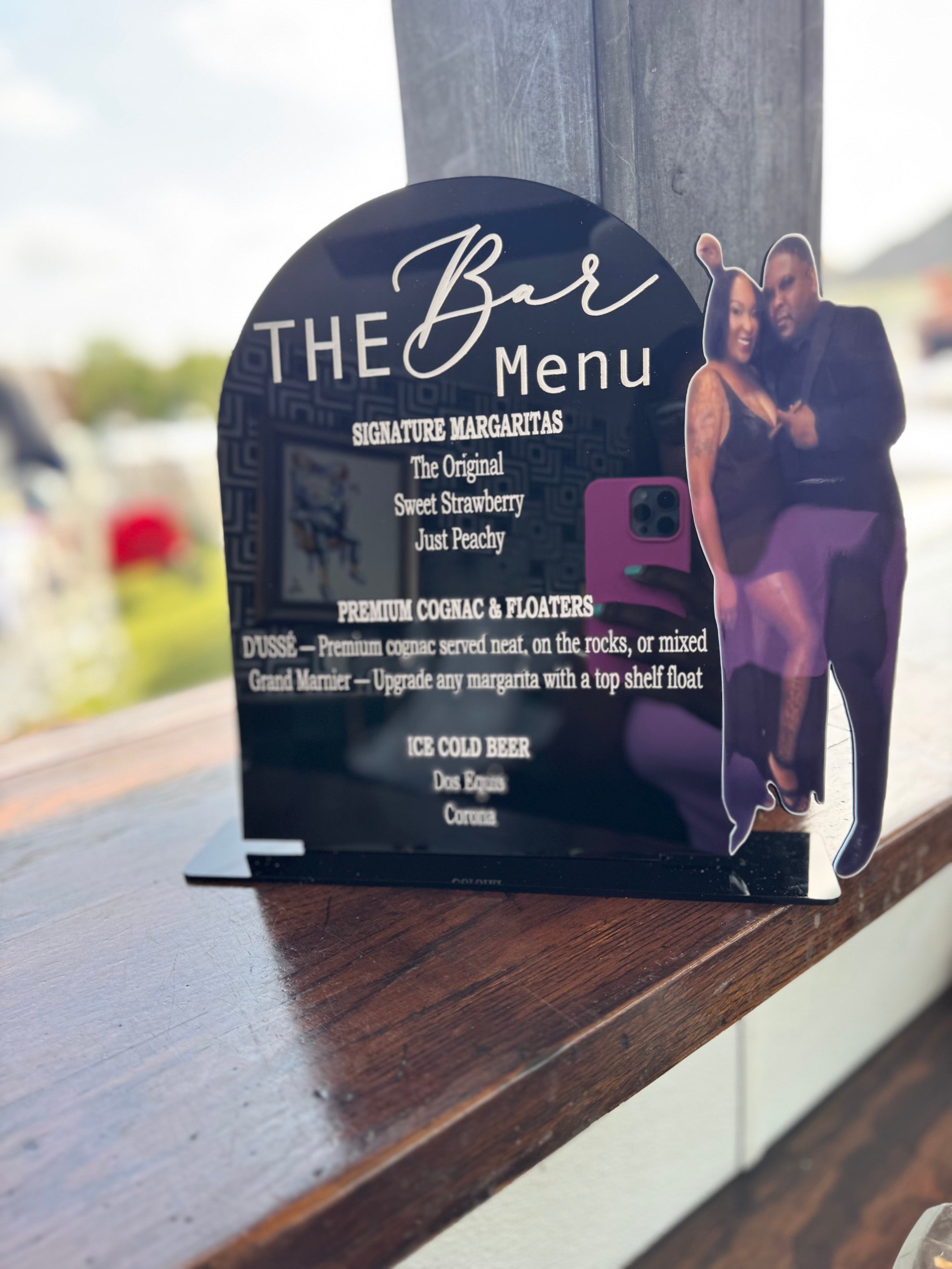 Acrylic Bar Menu